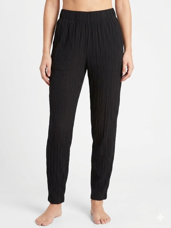 Zara Pants - Zara Black Crinkled Elastic Waist Pull-On Pants Women’s SM